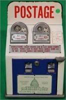VINTAGE COIN OPERATED STAMP MACHINE, APPEARS TO