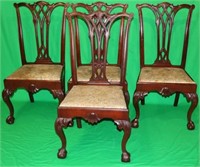 SET OF 4 CENTENNIAL CHIPPENDALE STYLE CARVED