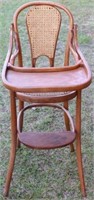 REFINISHED BENTWOOD HIGH CHAIR, SHOWS SOME OLD