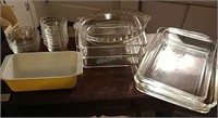 KT- Assorted Pyrex Dishes & More