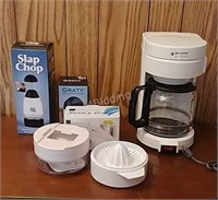 K1- Coffee Maker, Slap Chop, Grater & Squeezer