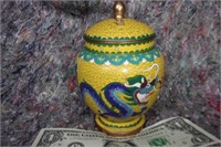 Porcelain over Brass? vase
