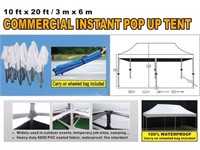 New/Unused 10'X20' Commercial Instant Pop-up Tent,