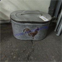 Tin container w/roaster