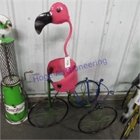Flamingo plant holder art