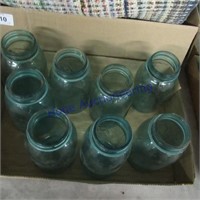 8 Blue jars