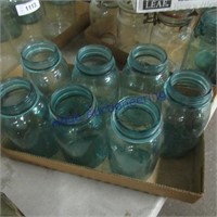 7 Blue jars