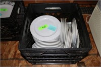 CRATE WITH 34 PLATES