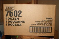 BOX OF 1 DOZEN VINA WHITE WINE GLASSES