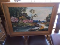 Original Oil on Canvas In Nice Oak Frame