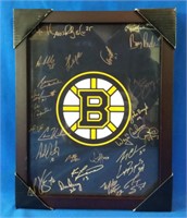 Framed picture of Boston Bruins with facsimile