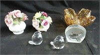 China Floral ornaments,  glass art Bowl andothers