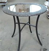 Patio table with glass top  22" round