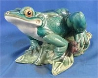 Ceramic frog figurine
