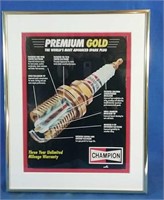 Authentic Champion premium spark plugs ad