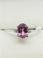 29C- 10k pink sapphire & diamond ring $1,300