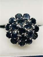 33C- sterling silver sapphire ring $250