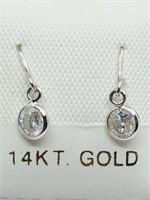 17C- 14k white gold diamond earrings $1,400