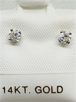 5C- 14k white gold diamond earrings $1,400