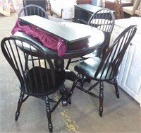 Dining room set with four chairs, 2 leaves and