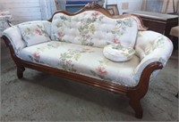 sofa with wood accent and matching cushions 66 x