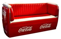 Large Coca-Cola booth seat