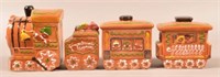4 Piece Vintage Hull Art-Pottery 2004 Gingerbread
