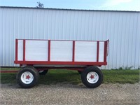 6x12 Barge Wagon with Hoist and side extensions