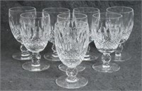 Set Of Eight Waterford "Colleen" Claret Wine Stems