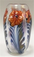 Charles Lotton Multi Flora Iridescent Glass Vase