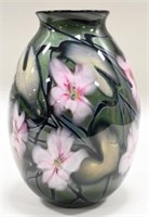 Charles Lotton Green Aventurine Art Glass Vase