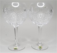 Pair Of  Waterford "Millennium" Water Goblets