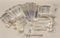 57 Pc. Wallace "Rose Point" Sterling Set NOS