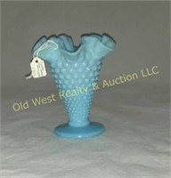 Fenton blue vase