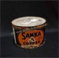 Sanka coffee tin