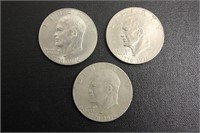 3 Bicentennial Ike Dollars