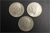 3 Bicenntenial Ike Dollars (1 is D mint)
