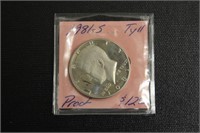 1981-S Kennedy Half Dollar Proof Type II