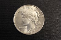 1924 Peace Dollar, No Mint