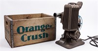 Vintage Keystone Projector & Orange Crush Crate