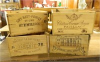 Wooden Stenciled Wine Crates.