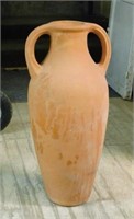 Large Terra Cotta Amphora Form Floor Vase.