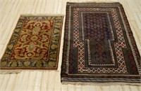 Hand Woven Uzbec and Petite Persian Style Rugs.