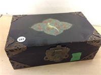 Vintage hinged wooden box