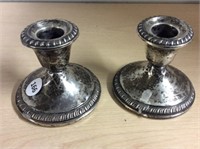 Sterling - weighted candle holders