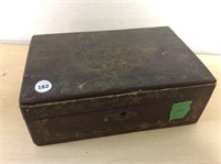 Antique Hinged Wooden Box