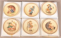 6 Hummel Annual Plates with boxes. 1979-1984.