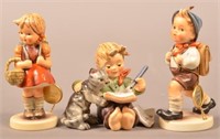 3 Hummel Figurines including The Cat's Meow. All