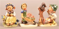 3 Hummel Figurines including Little Landscaper.