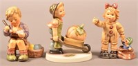 3 Hummel Figurines including Looking Around. All